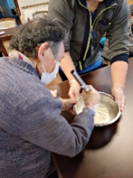 クリスマスケーキ作り