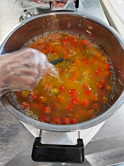 トマトゼリー作り